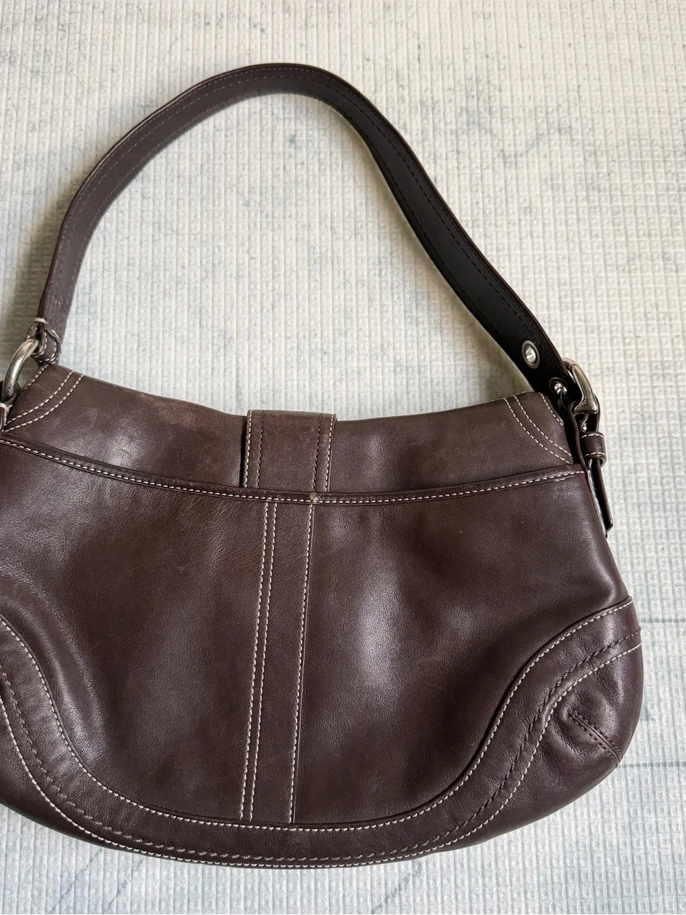 Coach Dark Brown soho Silver Hardware